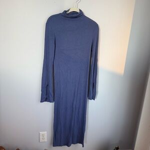 Enza Costa Long Sleeve Blue Dress